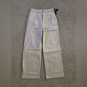 Hollister Cream Straight Leg Pants